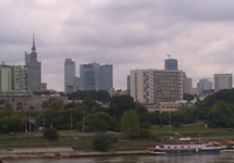 Panorama - Warszawy z nad Wisły od PRAGI