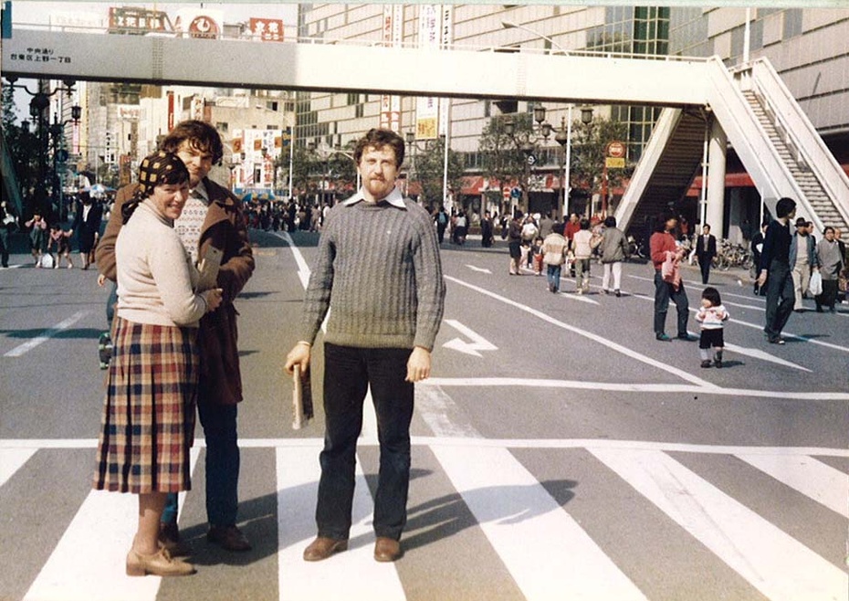 Stan, with friends in Akihabara, Tokyo