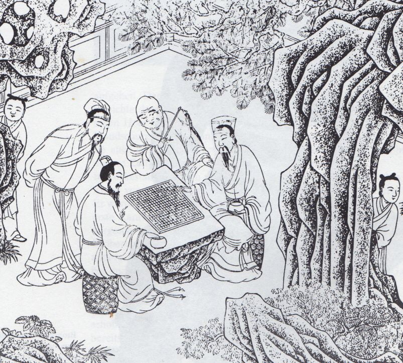 Grający w weiqi z kibicami
