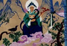 Xi Wang Mu na tle gór Kunlun