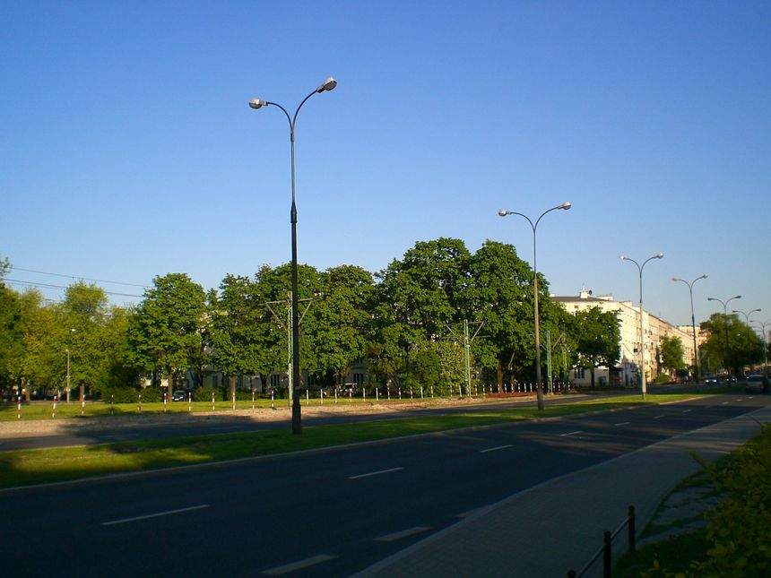 widok na Mickiewicza w kierunku wiaduktu Gdańskiego
