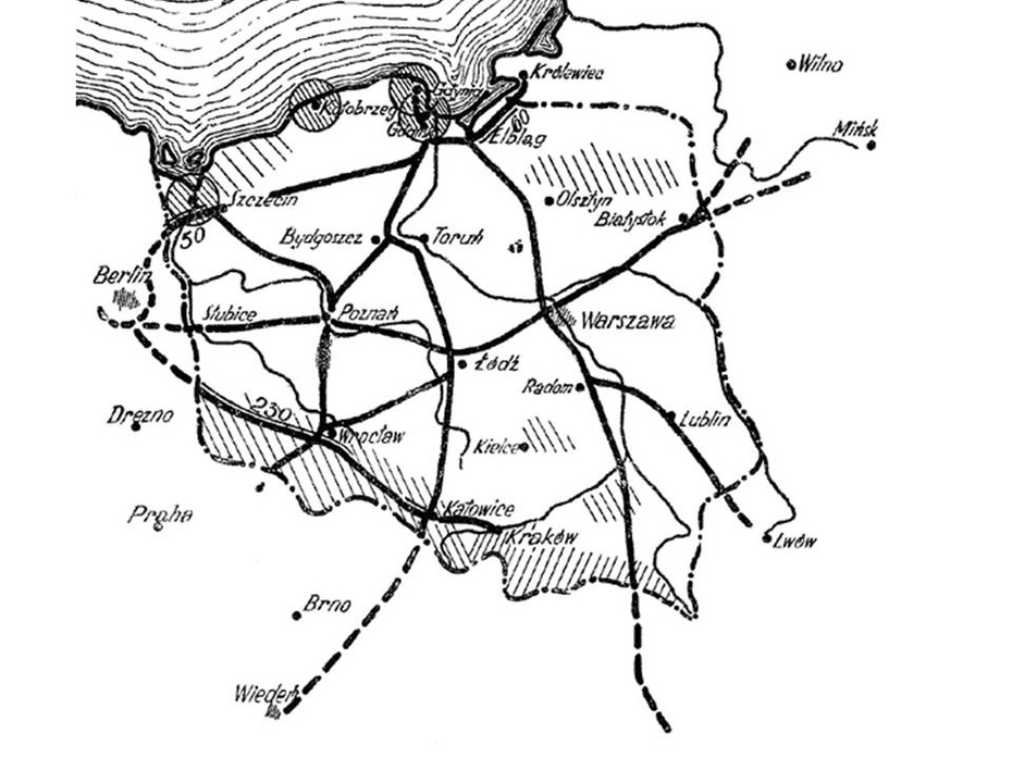 Koncepcja dróg w RP z 1946 roku - wykluczenie Krakowa