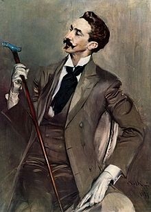 Obraz Boldiniego, Robert Montesquiou, przyjaciel Marcela Prousta, ze względu na swoją elegancję i ekstrawagancję celebryta paryski.