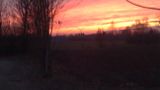 Marcowy zachód słońca w Różanymstoku - widok na okoliczne pola