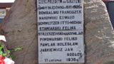 Inny fragment miejsca pamięci: Nazwiska poległych w 1920 r. z ówczesnej  gminy Błędówko.