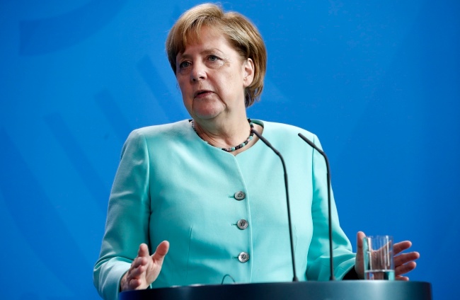 Angela Merkel. fot. PAP/EPA/FELIPE TRUEBA
