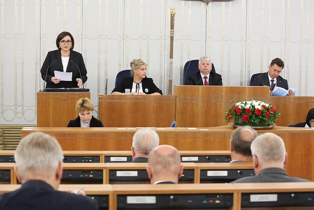 Małgorzata Sadurska w Senacie. Fot.Flickr/ Michał Józefaciuk / Kancelaria Senatu