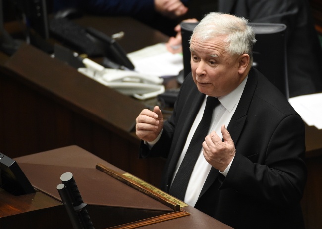 Jarosław Kaczyński. fot.PAP/Radek Pietruszka