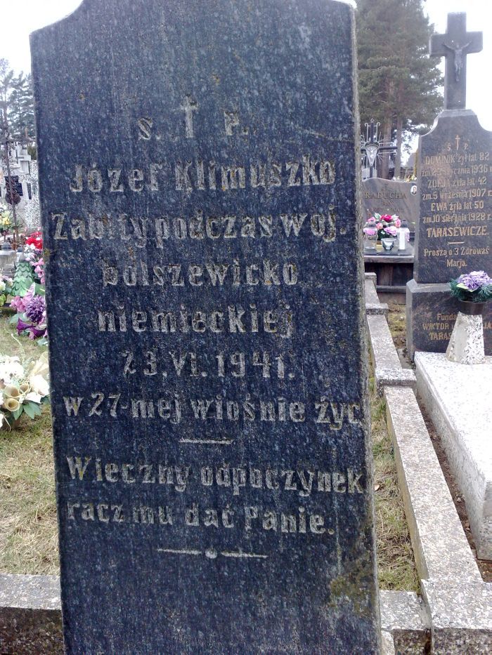Różanystok - grób Józefa Klimuszki