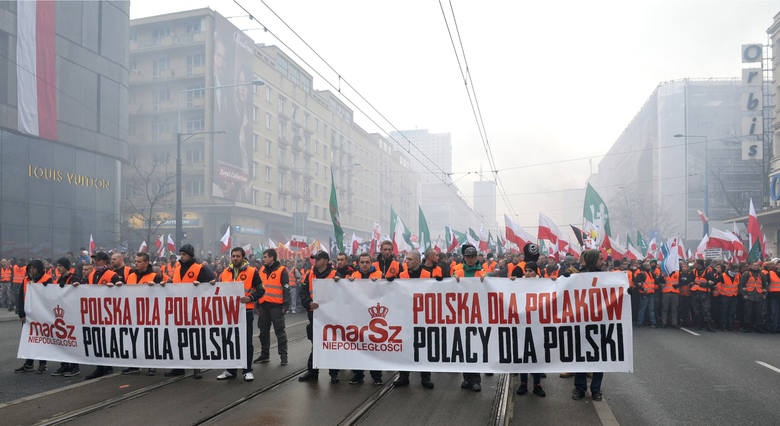 Polska dla Polakow pod takim haslem szedł tegoroczny Marsz Niepodległości