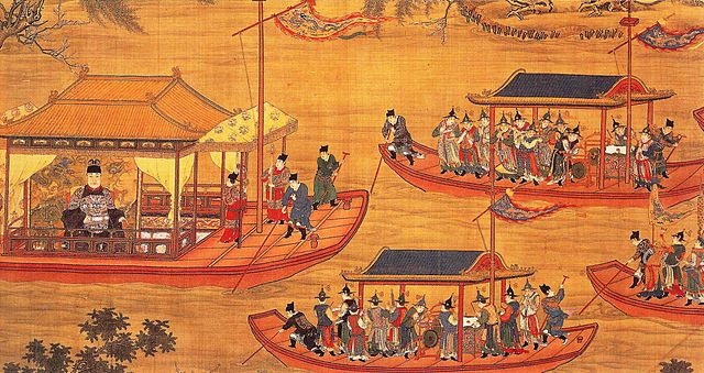 Cesarz Jiajing wybiera się Wielkim Kanałem na przegląd prowincji