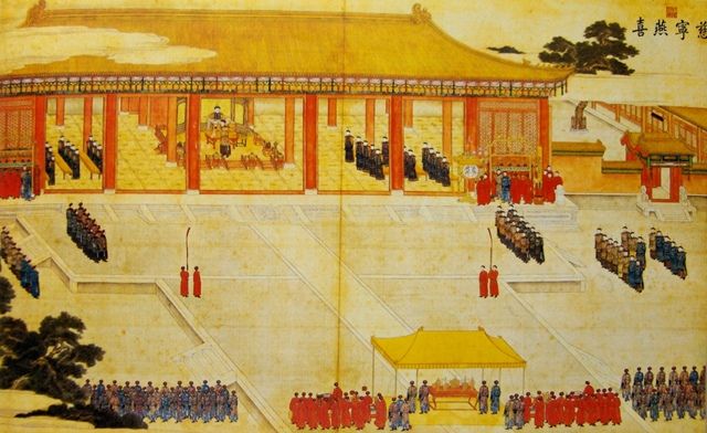 Cesarz Qianlong podczas audiencji