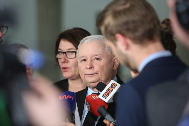 Jarosław Kaczyński. fot. PAP/Rafał Guz