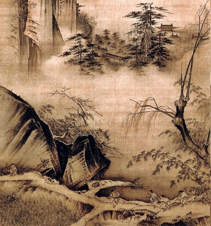 Ma Yuan (1160 – 1225 r.) Taniec i śpiew – wieśniacy wracający z pracy - szczegół 1