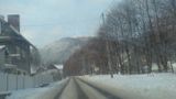 Droga na Suchą Dolinę w Piwnicznej ul. Szczawnicka w zimie