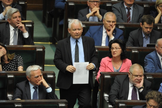 Jarosław Kaczyński. fot.  PAP/Marcin Obara