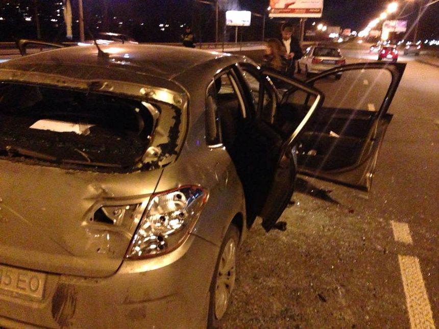 Berkutowcy rozbili samochód aktywista Automajdanu.