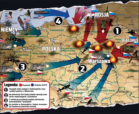 Plan ataku na Polskę wg. NATO
Żródło: http://szeremietiew.blox.pl/2013/05/Niedzwiedz-ostrzy-pazury-Stosunkowo-dobre-relacje.
