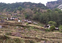 Domy jednej z himalajskich wiosek. Zbz