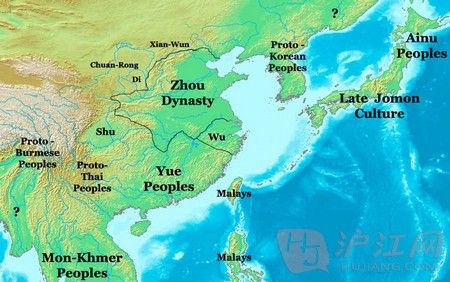 Lokalizacja terenów dynastii Zhou