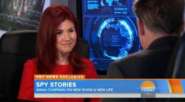 Anna Chapman podczas wywiadu dla NBC, wrzesien 2013