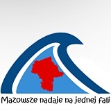 Logo - "Mazowsze nadaje na jednej fali". Aut.: WGD PR
