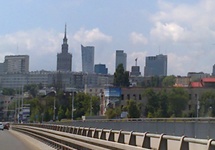 Widok z Mostu Świętokrzyskiego