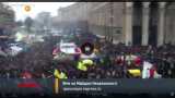 Euromajdan od strony ul.Hreszczatyk, po prawej Poczta Główna