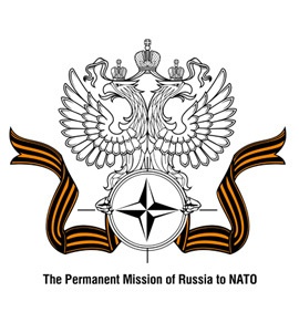 Logo stałego przedstawicielstwa Rosji przy NATO.