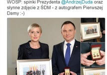 Para prezydencka przekazała przedmioty na aukcję WOŚP. fot. Twitter