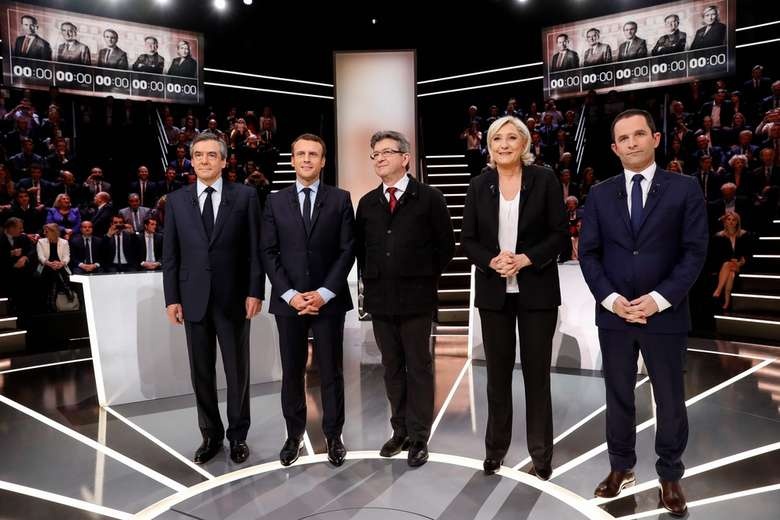 Kandydaci w wyborach prezydenckich we Francji. Fot. PAP/EPA