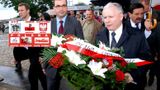 A tak wygląda mój baner na zdjęciu na którym jestem wraz z Panem Premierem Jarosławem Kaczyńskim i Panami Jaworskim i Śniadkiem