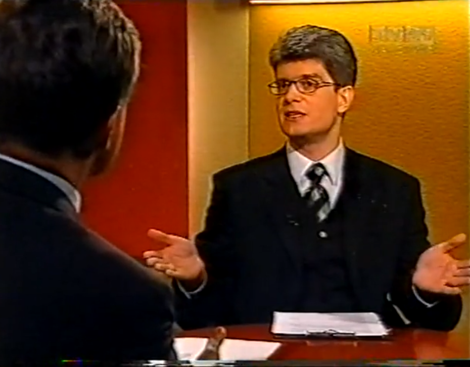 Wywiad Piotra Gembarowskiego z Marianem Krzaklewskim z 2000 roku (fot. screen z wywiadu)