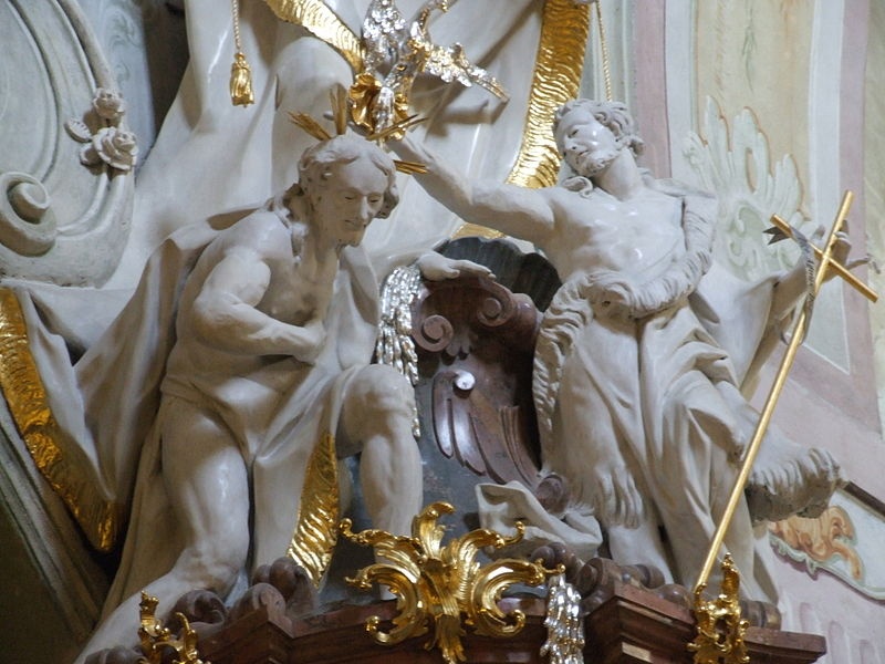Chrzest Jezua chrzcielnica, źródło: Wikimedia commons