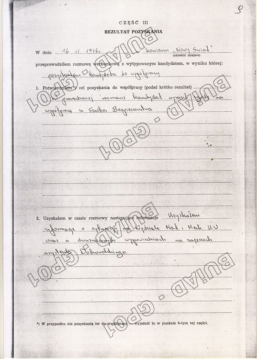 Listopad 1976: funkcjonariusz SB pozyskuje „STEFANA” do tajnej współpracy (cz. 1.)