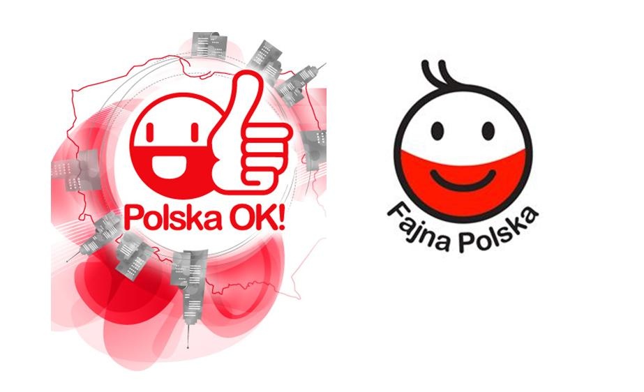 Loga akcji Fajna Polska ("Newsweek") oraz Polska OK! ("Wprost")