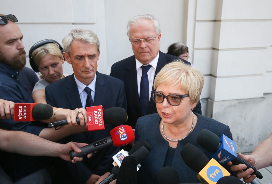I prezes SN Małgorzata Gersdorf po spotkaniu z prezydentem Andrezjem Dudą, fot. PAP/Paweł Supernak