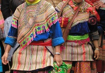 Kolorowe Hmong w Wietnamie