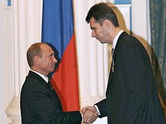 Putin z Prochorowem, 2011.