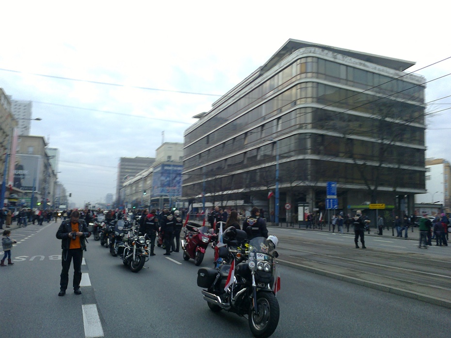 Motocykliści - początek marszu 2014
