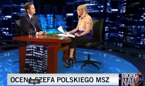 Rzecznik PiS jest "stałym" gościem M.Olejnik w proównaniu do Z.Ziobry.
foto: tvn24.pl