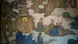 Taoistyczna Świątynia w Changchun poświecona Taisui - fresk pokazujący nauczyciela z uczniami