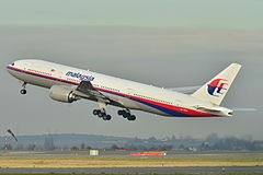 Boeing 777, który uległ katastrofie. fot. wikimedia