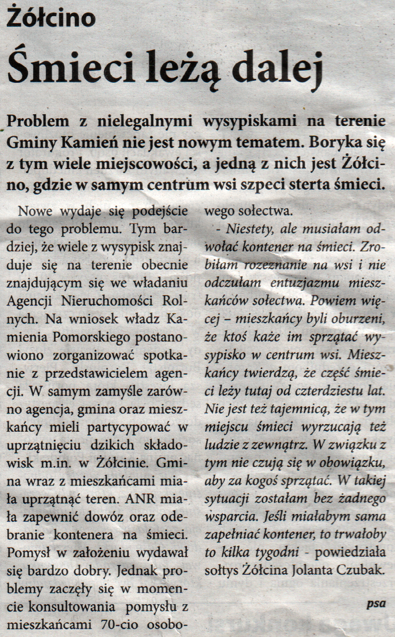 Dziennik Powiatu Kamieńskiego, 25 kwietnia 2014.