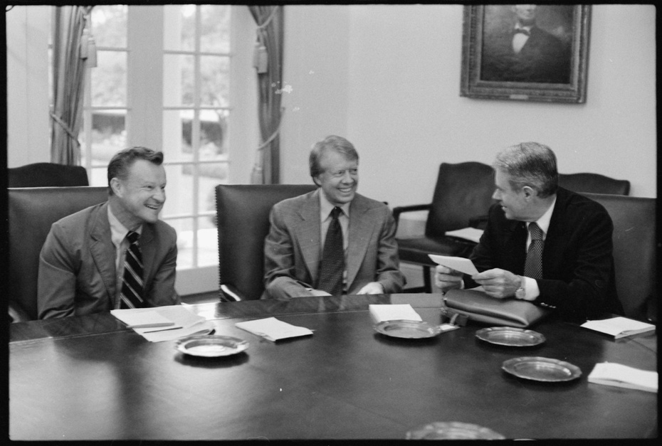 Zbigniew Brzezinski, Jimmy Carter and Cyrus Vance. fot. Wikimedia