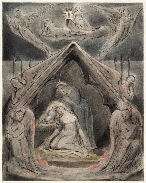 Blake "Illustration to Milton's On the Morning of Christ's Nativity"
