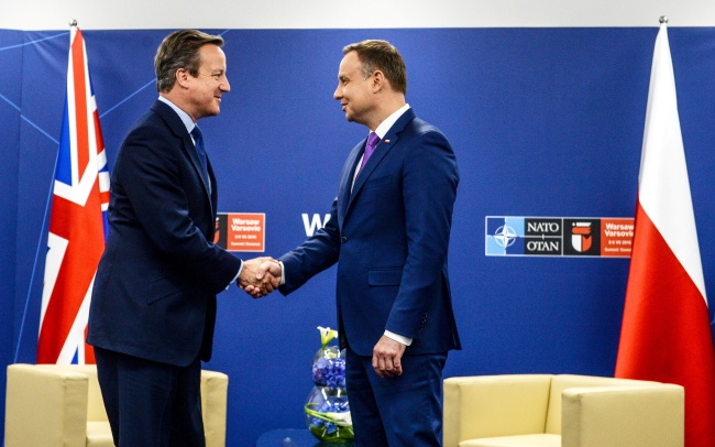 David Cameron i Andrzej Duda. Fot. PAP/Marcin Obara