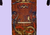Ptak Sanzuwu, malarstwo na jedwabiu, Zachodnia dynastia Han, znalezisko z grobu Lady Dai 168 r. p.n.e.