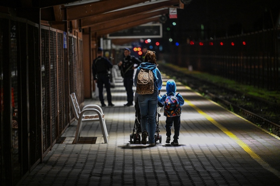 Uchodźcy z Ukrainy w Rzeszowie. Fot. Źródło: PAP/Darek Delmanowicz