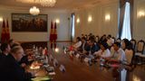 W Żogorku Keneszi - Parlamencie Kirgiskim, spotkanie Grupy Parlamentarnej Kirgistan - Europa Środkowa, Biszkek, 19 lipca 2016.